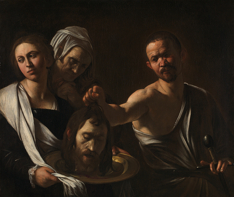 salome art: Caravaggio, Salome Receives the Head of John the Baptist, c. 1609–1610, National Gallery, London, UK.

