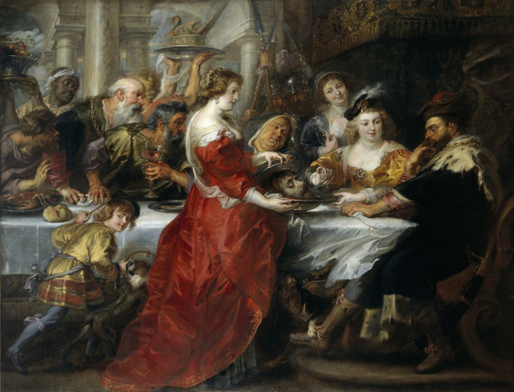 salome art: Peter Paul Rubens, The Feast of Herod, c. 1635–1938, Scottish National Gallery, Edinburgh, UK.
