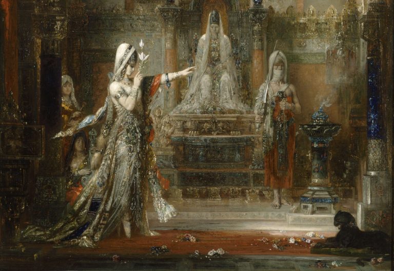 salome art: Gustave Moreau, Salome Dancing Before Herod, 1876, Hammer Museum, Los Angeles, CA, USA. Detail.
