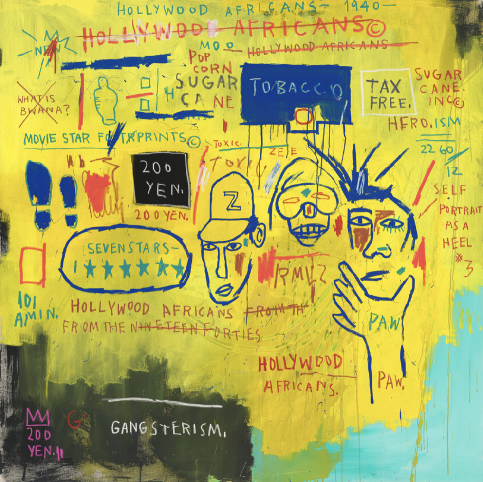self-taught artists: 10 Famous Self-Taught Artists: Jean-Michel Basquiat, Hollywood Africans, 1983, Whitney Museum of American Art, New York City, NY, USA. Museum’s website.
