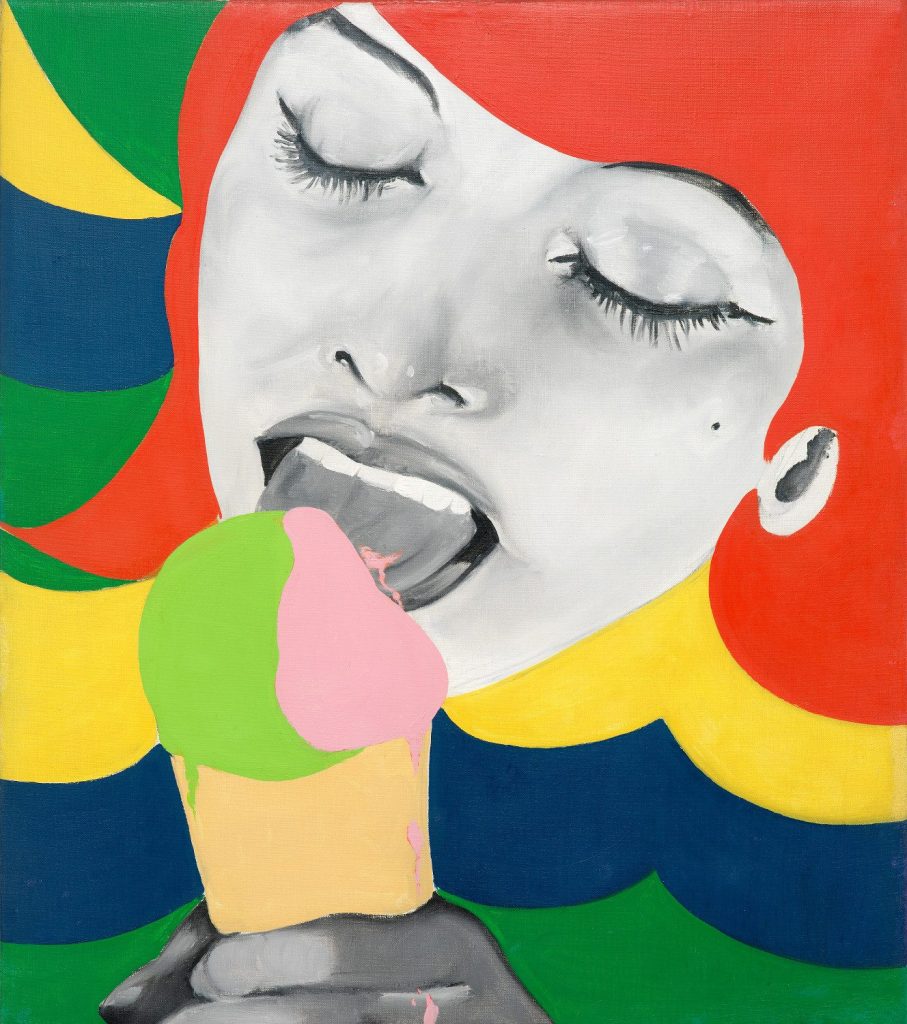 pop art women: Evelyne Axell, Ice Cream, 1964. AwareWomenArtists.
