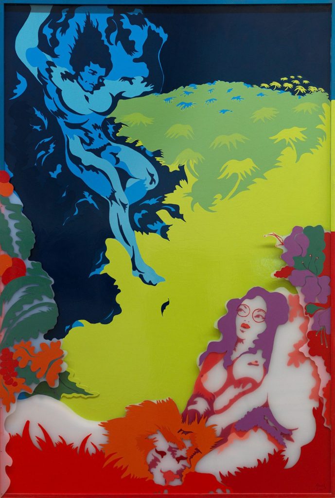 pop art women: Evelyne Axell, Le Retour de Tarzan, 1972. WikiArt.
