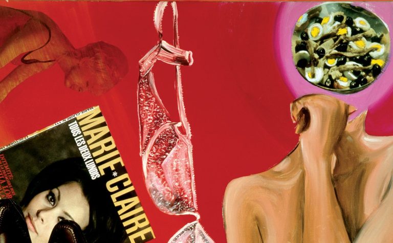 pop art women: Evelyne Axell, Marie Claire, 1964. AwareWomenArtists. Detail.
