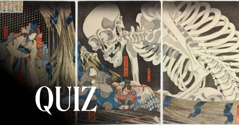 Utagawa Kuniyoshi, Takiyasha the Witch and the Skeleton Spectre, c. 1844, Victoria and Albert Museum, London, UK. Wikimedia Commons (public domain).
