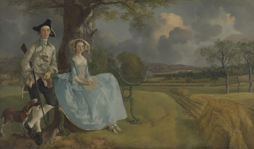 gainsborough fashion frick: Thomas Gainsborough, Mr. and Mrs. Andrews, ca. 1750 © The National Gallery, London.
