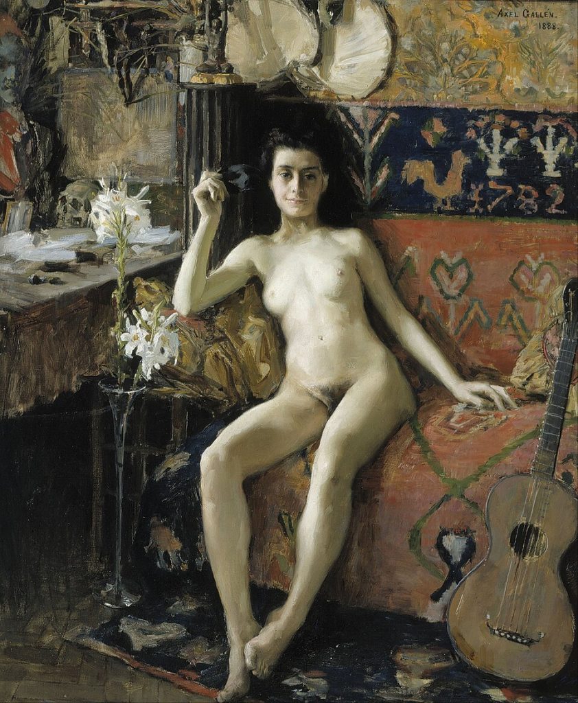 Akseli Gallen-Kallela: Akseli Gallen-Kallela, Démasquée, 1888, Ateneum, Helsinki, Finland.
