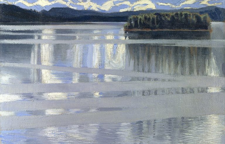 Akseli Gallen-Kallela: Akseli Gallen-Kallela, Lake Keitele, 1905, National Gallery, London, UK. Detail.

