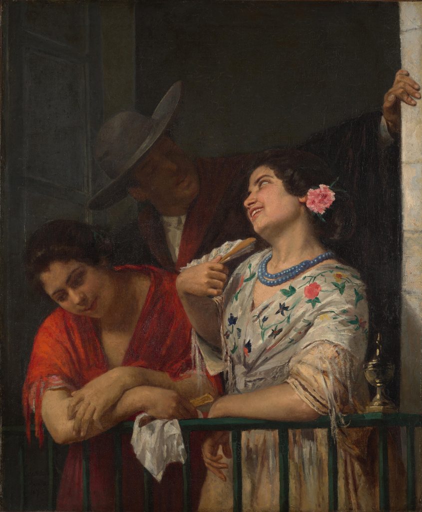 Mary Cassatt Spain: Mary Cassatt, A Balcony in Seville, 1873, Philadelphia Museum of Art, Philadelphia, PA, USA.
