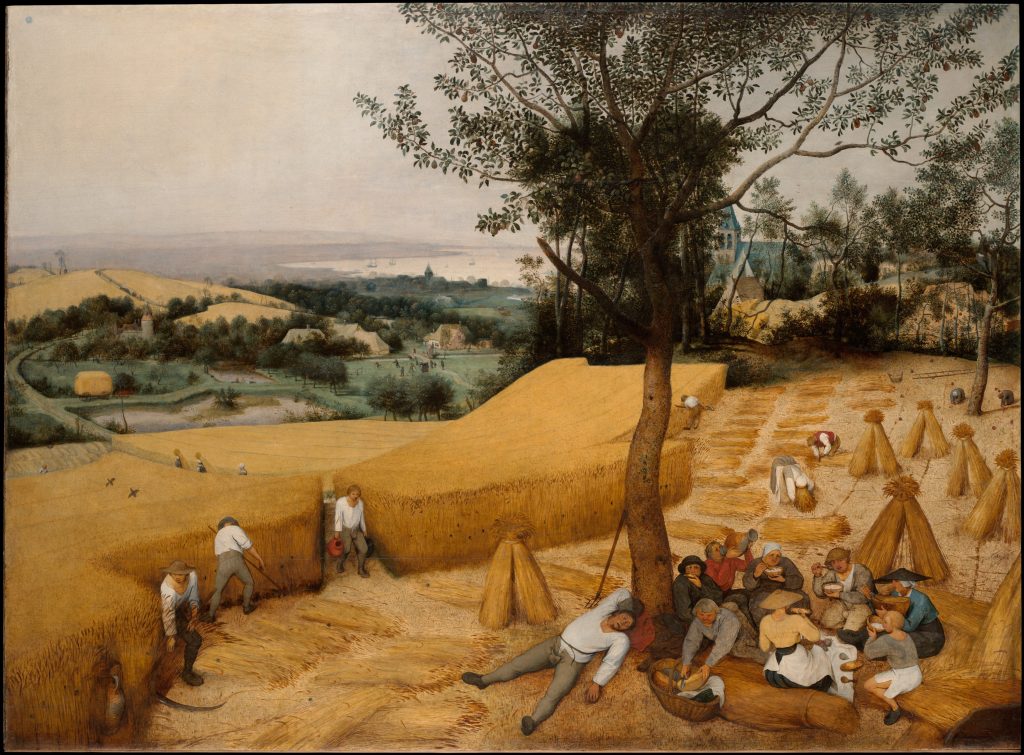 Met famous paintings: Pieter Bruegel the Elder, The Harvesters, 1565, Metropolitan Museum of Art, New York City, NY, USA.
