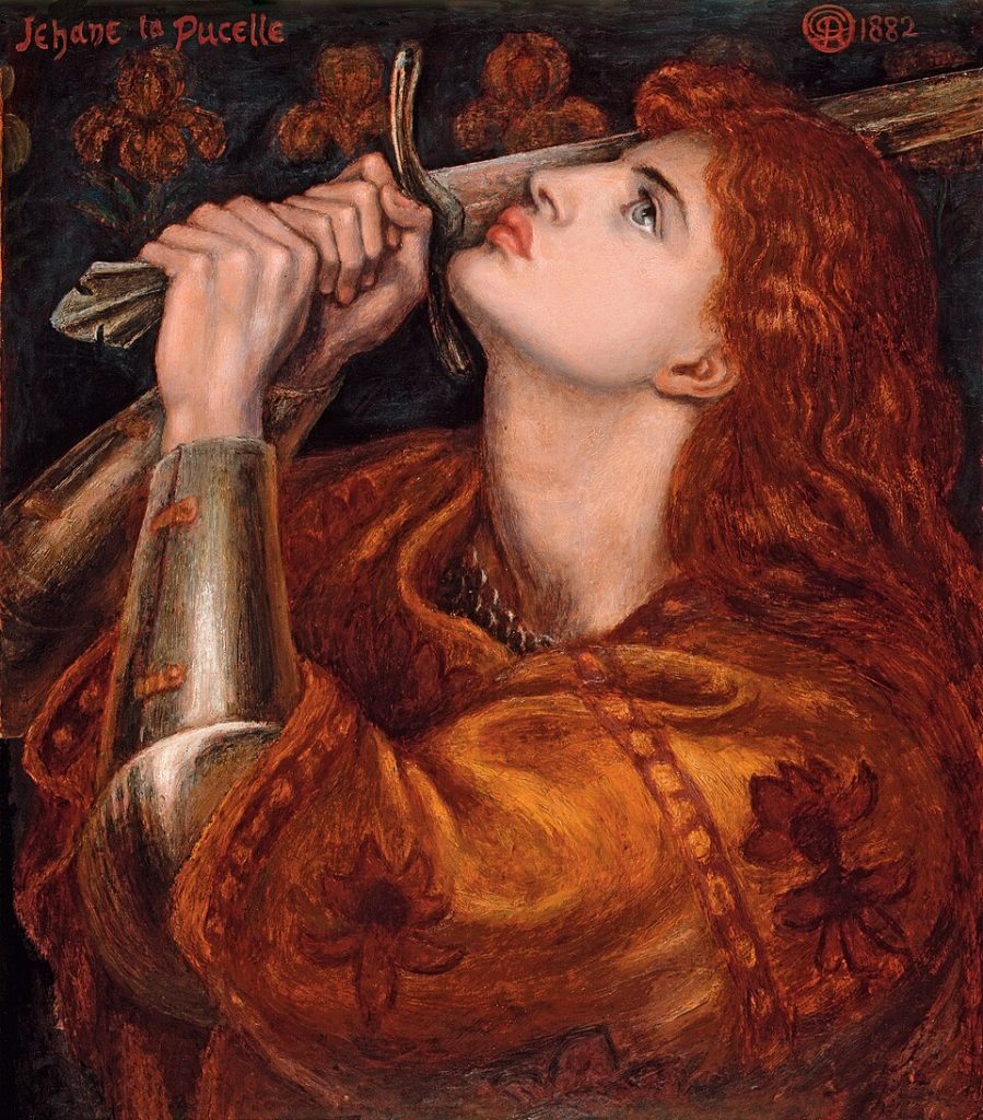 Joan of Arc paintings: Joan of Arc in 10 Paintings: Dante Gabriel Rossetti, Joan of Arc, 1882, Fitzwilliam Museum, Cambridge, UK.
