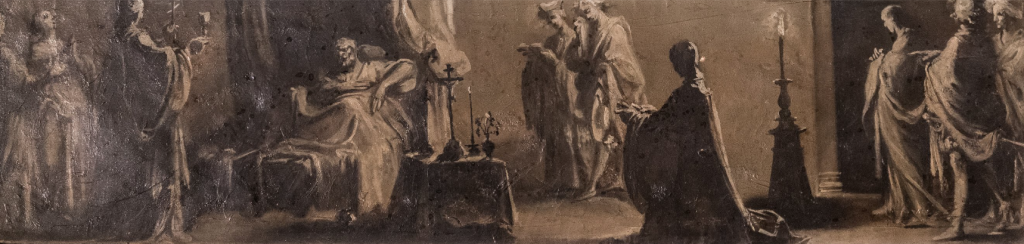 Theft of Michelangelo's body: Francesco Furini, Michelangelo sul letto di morte, 1628, Casa Buonarroti, Florence, Italy.
