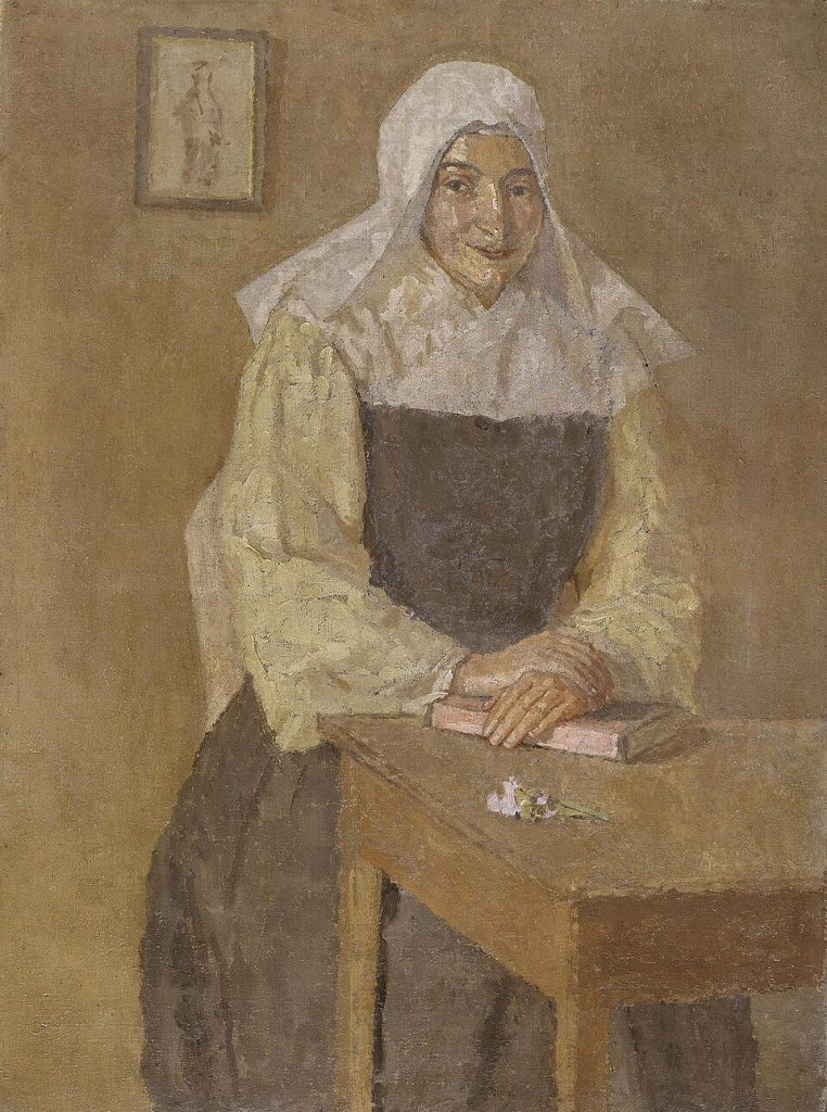 Gwen John Strange Beauties: Gwen John, Mère Poussepin Seated at a Table, 1913–1920, National Museum Cardiff, Cardiff, UK. By permission of Amgueddfa Cymru—Museum Wales
