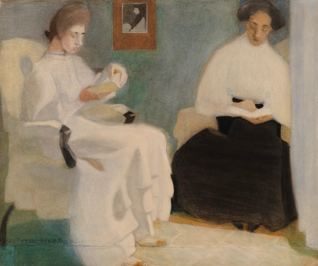 schjerfbeck: Helene Schjerfbeck, Girls Reading, 1907, Ateneum, Helsinki, Finland.
