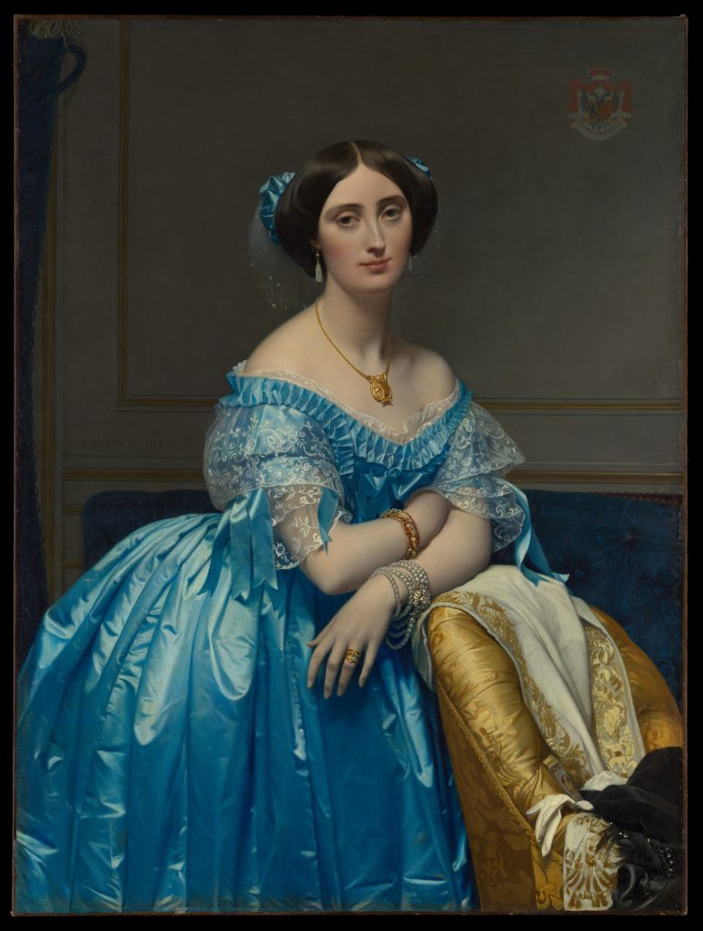 Met famous paintings: Jean Auguste Dominique Ingres, The Princesse de Broglie, 1851–1853, Metropolitan Museum of Art, New York City, NY, USA.
