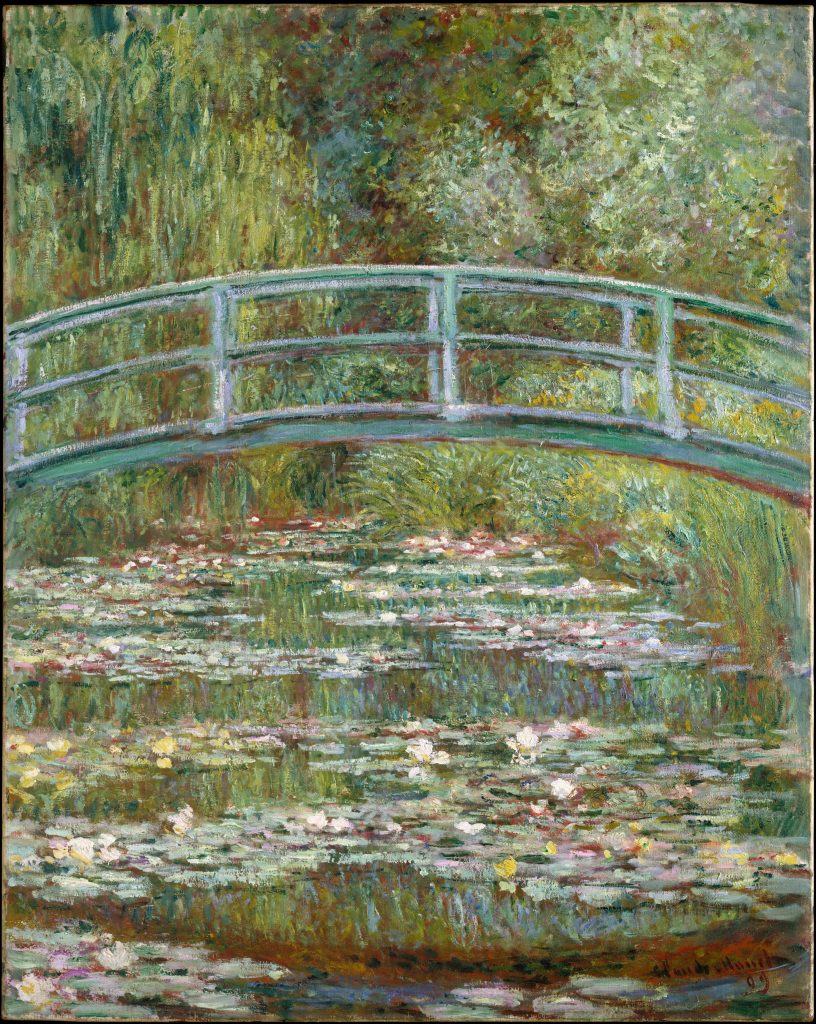 hidden gems at the met: Claude Monet, Bridge over a Pond of Water Lilies, 1899, Metropolitan Museum of Art, New York City, NY, USA
