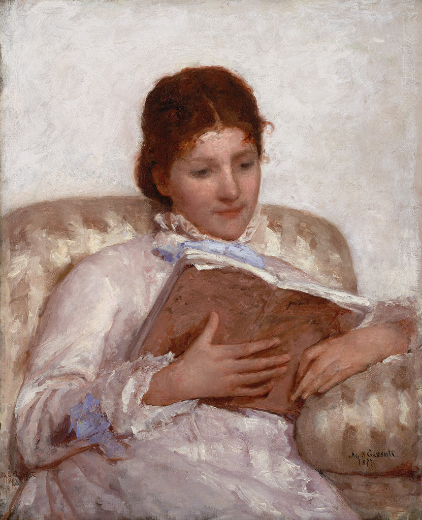 Mary Cassatt Spain: Mary Cassatt, The Reader, 1877, Crystal Bridges Museum of American Art, Bentonville, AR, USA.
