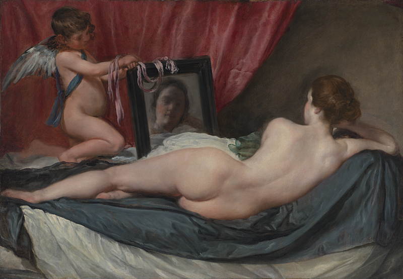nakedness and nudity: Diego Velázquez, Rokeby Venus, 1647–1651, National Gallery, London, UK.
