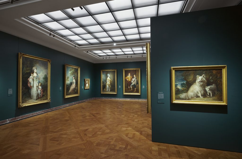 gainsborough fashion frick: Installation view of Gainsborough: The Fashion of Portraiture at The Frick Collection. Photo: Joseph Coscia Jr.
