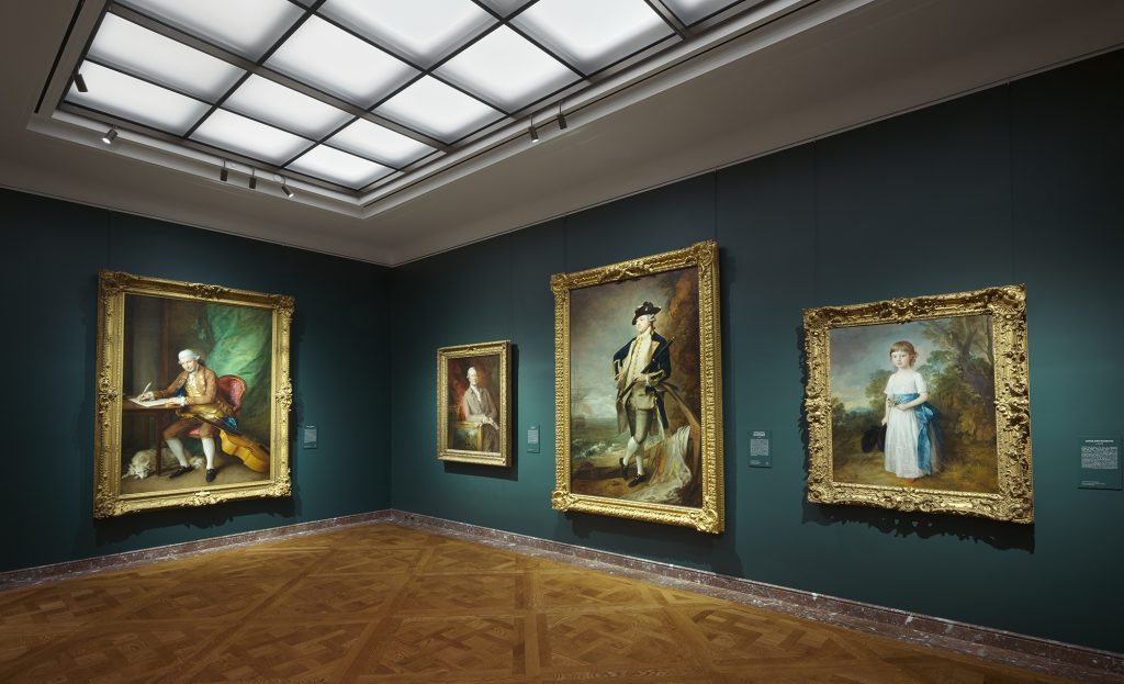 gainsborough fashion frick: Installation view of Gainsborough: The Fashion of Portraiture at The Frick Collection. Photo: Joseph Coscia Jr.
