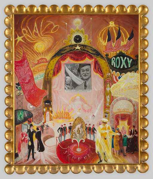 florine stettheimer's paintings: Florine Stettheimer, The Cathedrals of Broadway, 1929, Metropolitan Museum of Art, New York City, NY, USA.
