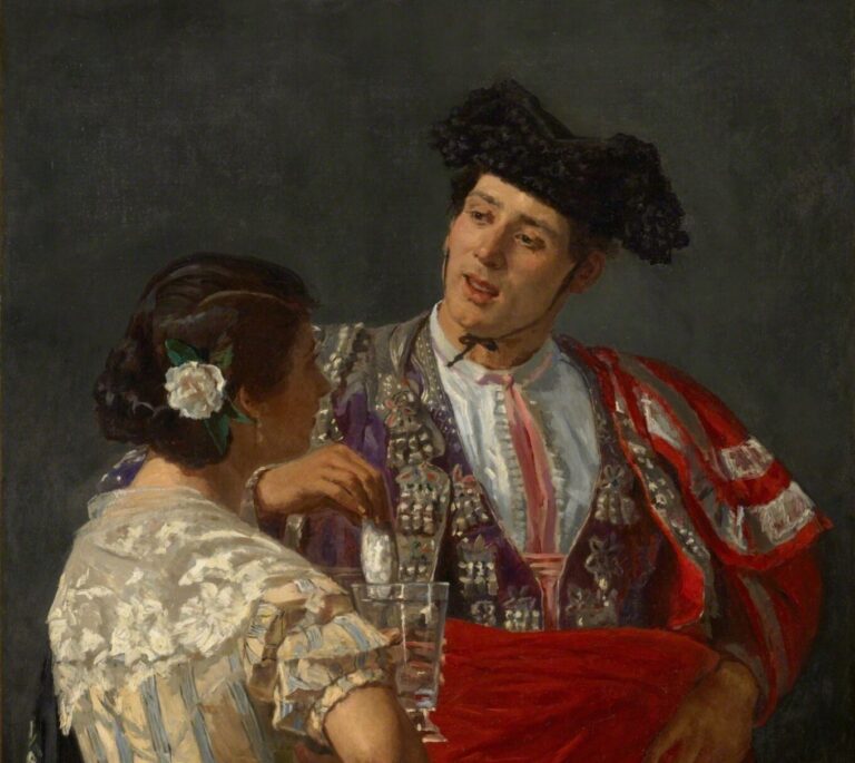Mary Cassatt Spain: Mary Cassatt, Offering the Panal to the Bullfighter, 1873, Clark Art Institute, Williamstown, MA, USA. Detail.
