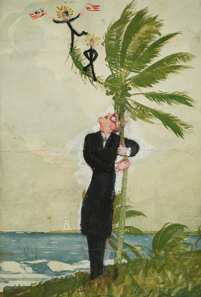 florine stettheimer's paintings: Florine Stettheimer, Henry McBride on Winslow Homer, 1924, Metropolitan Museum of Art, New York City, NY, USA.
