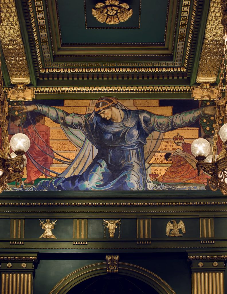 american women artists quiz: Frieze above the door in the Senate Chamber of the Pennsylvania State Capitol Building, Harrisburg, PN, USA. World of Interiors.