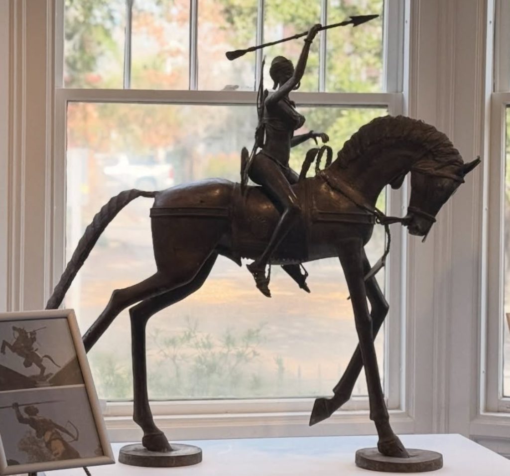 female warriors: Equestrian Figure of Princess Yennenga, late 19th–early 20th century, Savannah African Art Museum, Savannah, GA, USA. Instagram.
