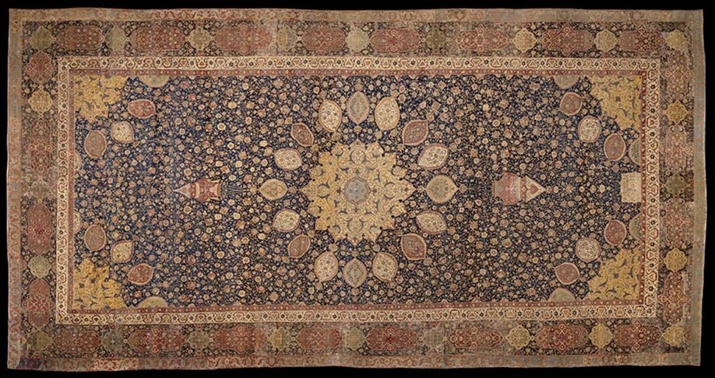 Persian Rug: Ardabil Carpet, ca. 1539–1540, Victoria and Albert Museum, London, UK. Museum’s website.
