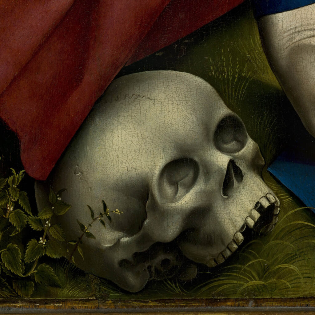 Rogier van der Weyden: Rogier van der Weyden, The Descent from the Cross, before 1443, Museo del Prado, Madrid, Spain. Detail.
