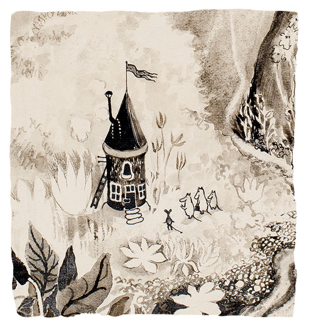 Moomin world: Tove Jansson, illustration for Moomins and the Great Flood, 1945. © Moomin Characters™. Artist’s website.
