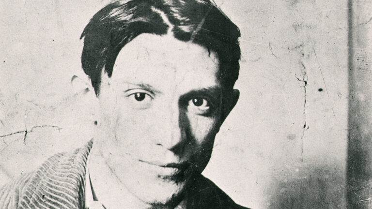 picasso early art: Richard Canals, photograph of Pablo Picasso, 1904. Wikimedia Commons (public domain). Detail.
