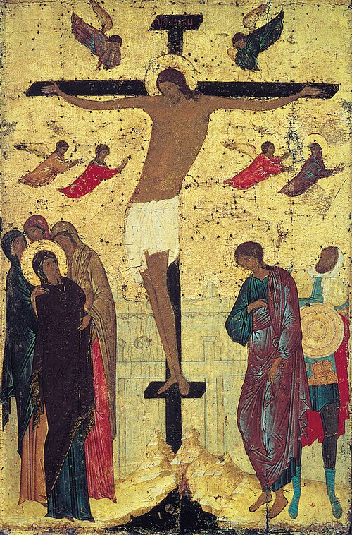 Icons Guide: Dionisii, Crucifixion, 1500, Tretyakov Gallery, Moscow, Russia.
