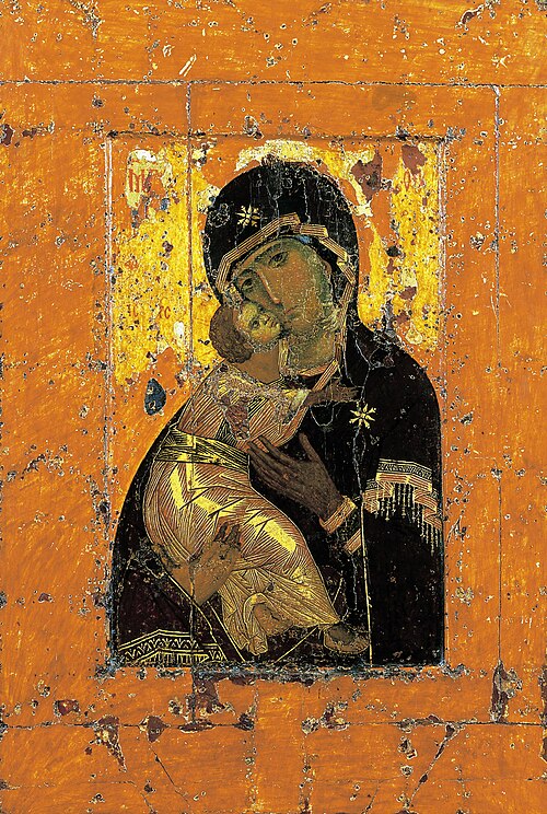 Icons Guide: Mother of God of Vladimir, c. 1311, Tretyakov Gallery, Moscow, Russia.
