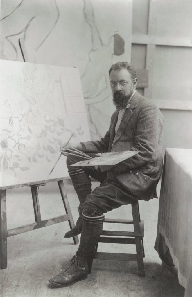 Matisse Chicago: Henri Manuel, Henri Matisse in his Studio in Issy-les-Moulineaux, 1909, Museum of Modern Art, New York City, NY, USA. The Art Newspaper.
