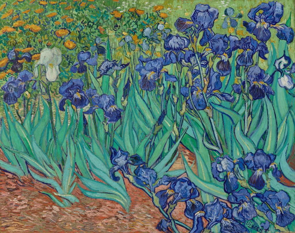Van Gogh Spring: Vincent van Gogh, Irises, 1889, J. Paul Getty Museum, Los Angeles, CA, USA.
