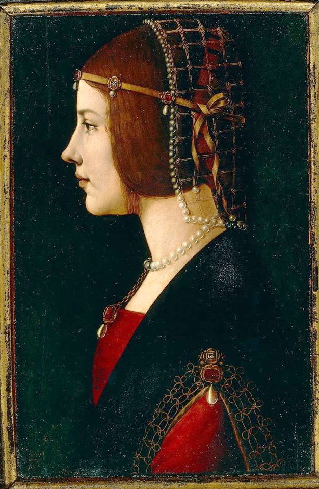 Eleanor fortescue brickdale: Giovanni Ambrogio de Predis, Portrait of a Lady, 1490, Veneranda Biblioteca Ambrosiana, Milan, Italy.
