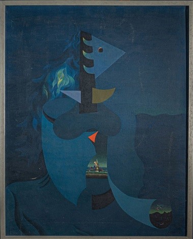 georges papazoff: Georges Papazoff, At the Beach, 1935–1937, private collection. Gazette Drouot.
