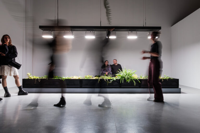 studiotopia: Adrien Lucca (art), Prof. Dr. Ing. Colas Schretter, Dr. Marko Ilić, Dr. Aiman Raza (sci), Parallel Worlds: Moth Vision, 2026, exhibition view of Studiotopia 2.0. Sensitive Data of the Anthropocene, CCA Łaźnia, Gdańsk, Poland. Photo by Robert Wolak. Courtesy of CCA Łaźnia.
