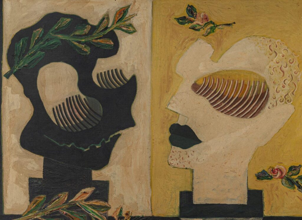 georges papazoff: Georges Papazoff, Face à Face, 1924, private collection. De Baecque.
