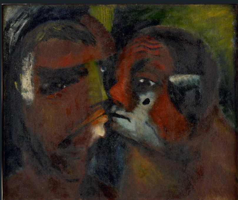 georges papazoff: Georges Papazoff, Self-Portrait with Madame Papazoff, 1921–1923, private collection. WikiArt.
