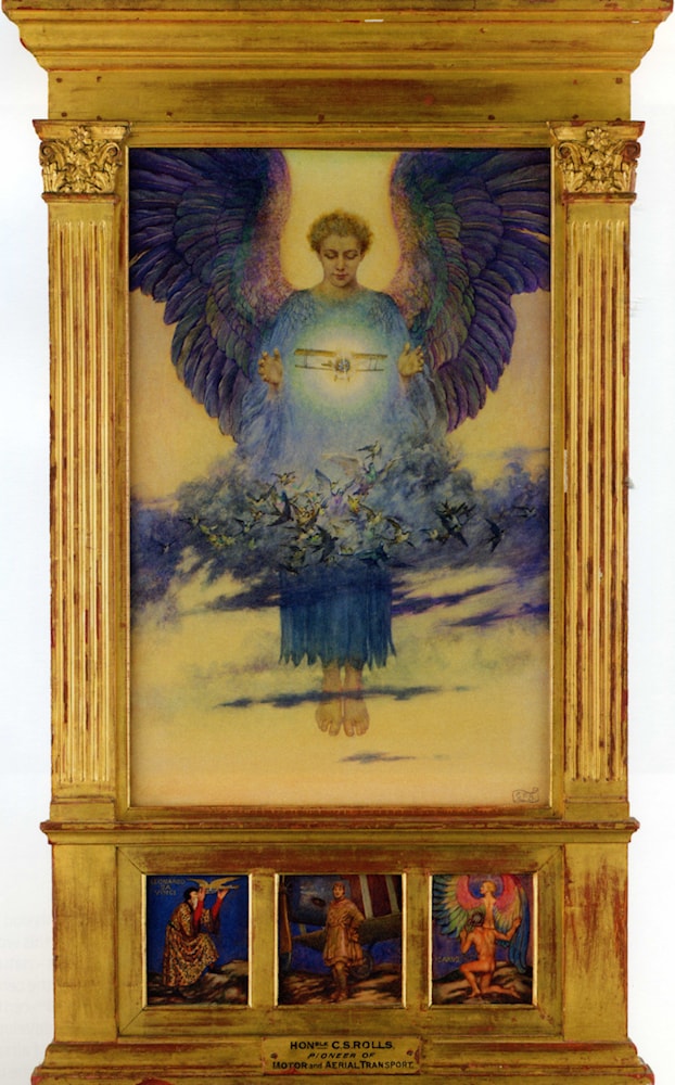 Eleanor fortescue brickdale: Eleanor Fortescue-Brickdale, Guardian Angel or In Honor of C.S Rolls, Pioneer of Motor and Aerial Transport, 1910. Art Renewal Center.
