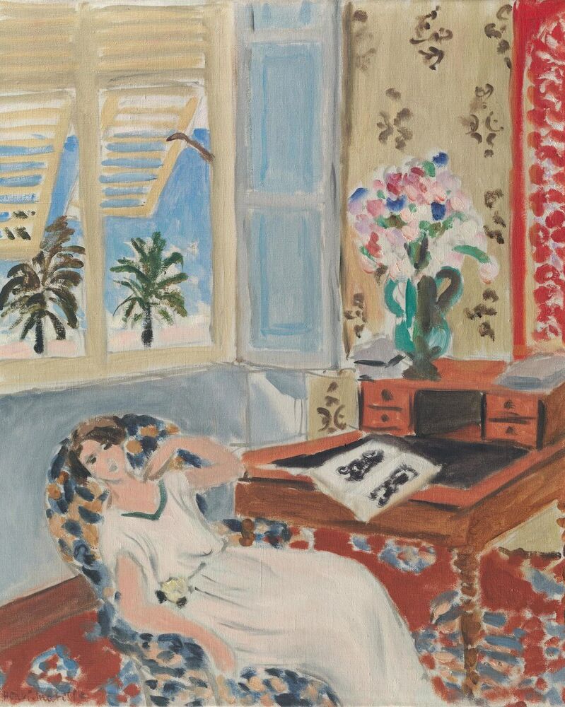 Matisse Chicago: Henri Matisse, Interior in Nice, the Nap, 1922, Musée Matisse, Nice, France.
