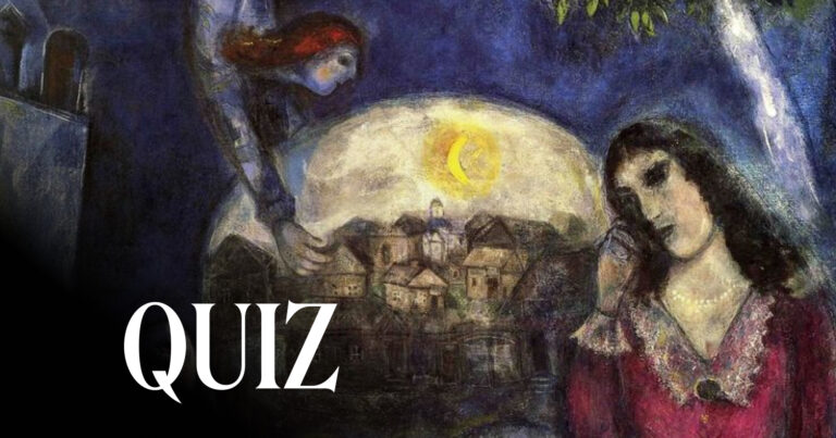 Marc Chagall, Around Her, 1945, Centre Pompidou, Paris, France. Detail.
