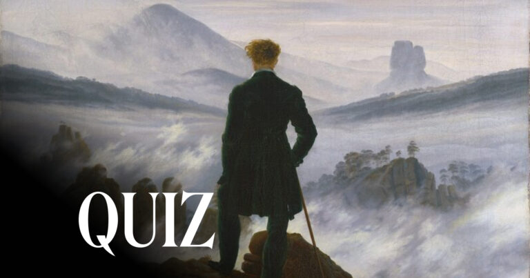 Wanderer Above the Sea of Fog, 1818, Hamburger Kunsthalle, Hamburg, Germany. Deatil.
