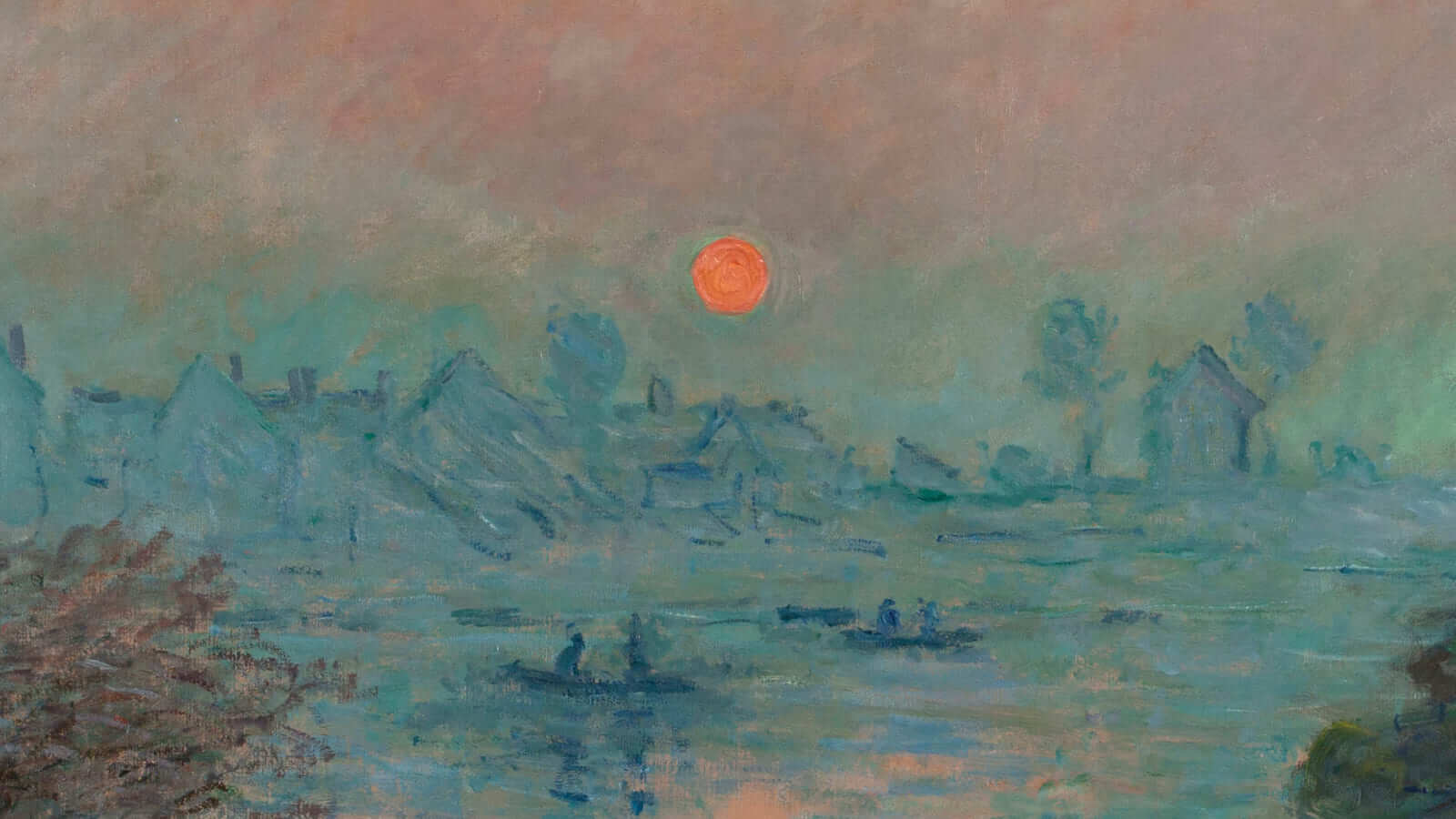 Sunset on the Seine at Lavacourt, Winter Effect by Claude Monet