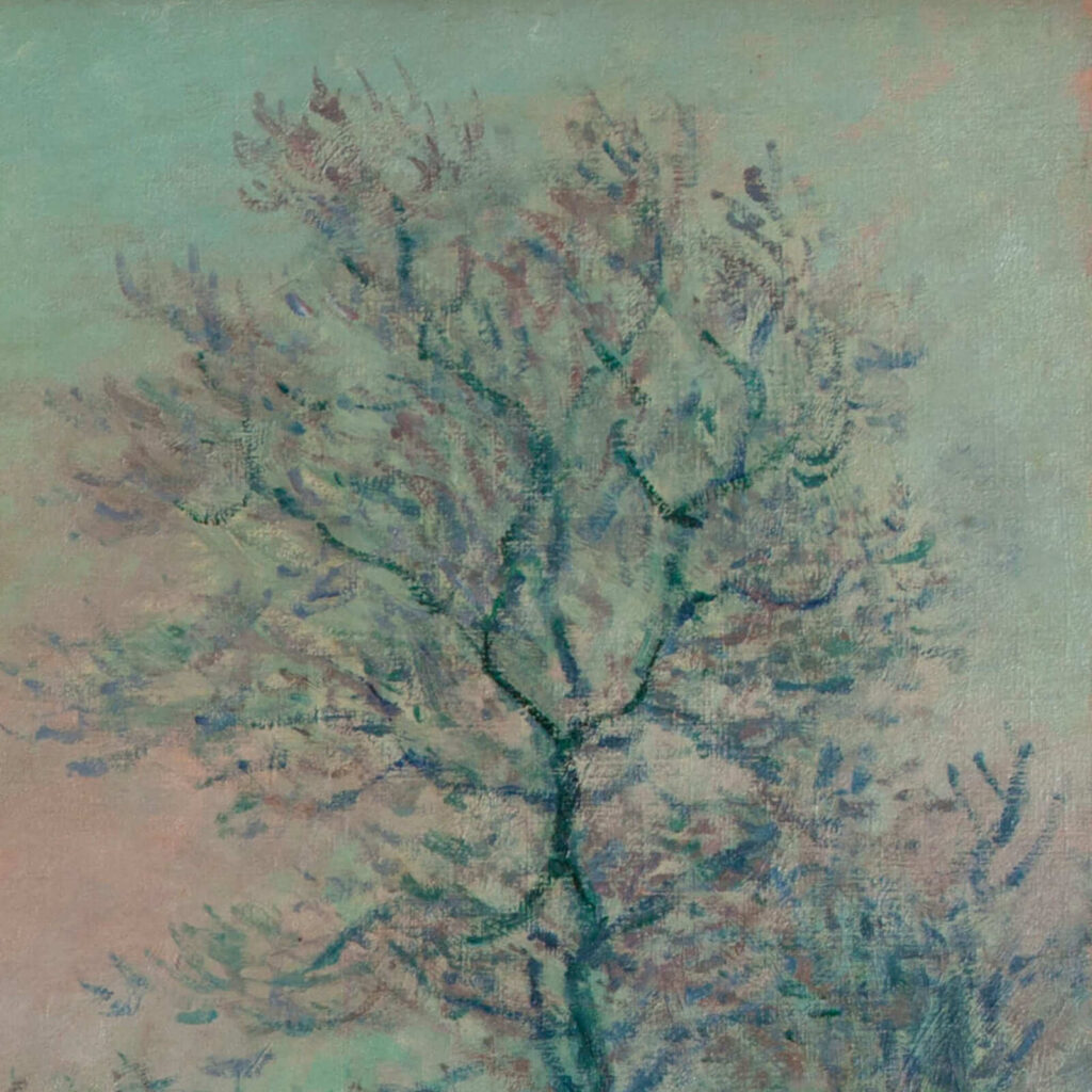 Sunset on the Seine: Claude Monet, Sunset on the Seine at Lavacourt, Winter Effect, 1880, Petit Palais, Paris, France. Detail.
