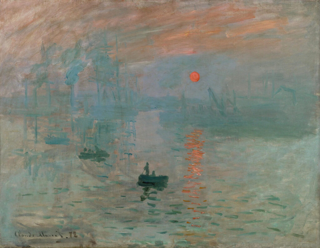 Sunset on the Seine: Claude Monet, Impression, Sunrise, 1872, Musée Marmottan Monet, Paris, France
