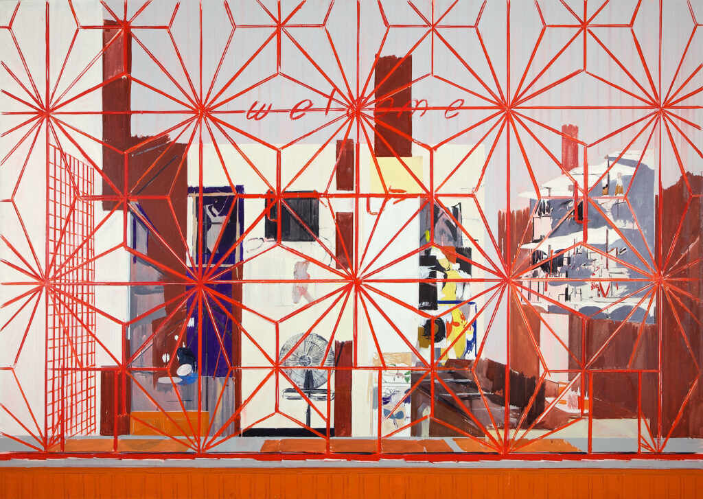 Hurvin Anderson: Hurvin Anderson, Welcome: Carib, 2005, Private Collection. © Hurvin Anderson. Courtesy the artist and Thomas Dane Gallery. Photo: Richard Ivey. Press materials.
