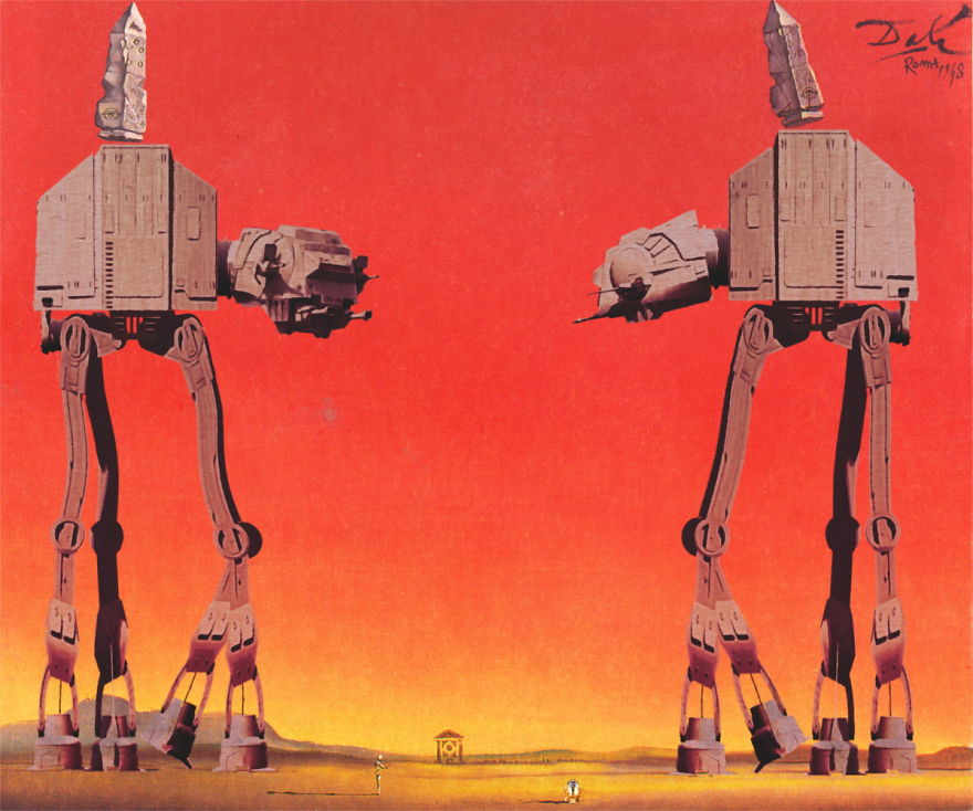 star wars paintings: Wintersixfour, The Robot Camels, 2015. Bored Panda.
